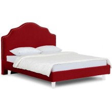 Кровать с мягким изголовьем OGOGO Queen Victoria L 1,6 м Italia-13, ножки белые Кровать с мягким изголовьем OGOGO Queen Victoria L 1,6 м Italia-13, ножки белые