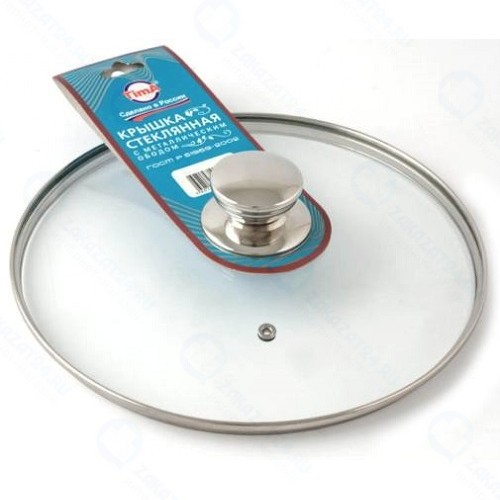 Крышка TIMA 32 см, круглая ручка, с металлическим ободом (5732)