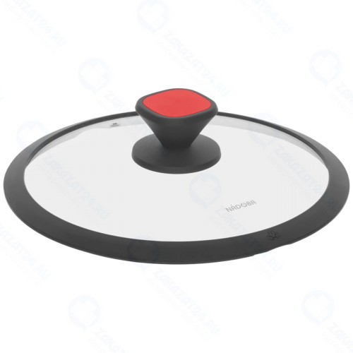 Крышка NADOBA Gusta, стекло, силиконовый обод, 26 см (751712)