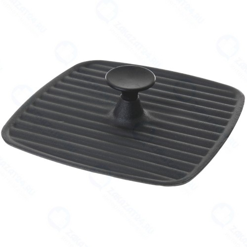Крышка-пресс ДОЛЯНА чугунная, для готовки мяса и цыпленка табака (837797)