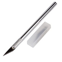 Нож Rexant с перовым лезвием, 5 запасных лезвий (12-4910) Нож Rexant с перовым лезвием, 5 запасных лезвий (12-4910)