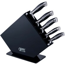 Набор кухонных ножей GIPFEL на деревянной подставке, 6 предметов, синий (8449) Набор кухонных ножей GIPFEL на деревянной подставке, 6 предметов, синий (8449)