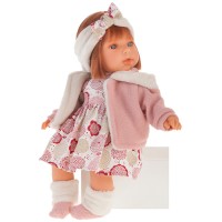 Кукла ANTONIO-JUAN Валентина в розовом, озвученная, 37 см (1561P)