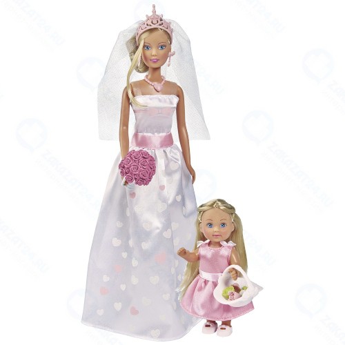 Набор кукол SIMBA Штеффи и Еви: Свадебный день, 29 см (5733334)