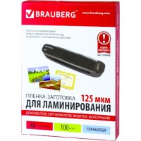 Пленка для ламинирования Brauberg А6, 100 шт (530806)