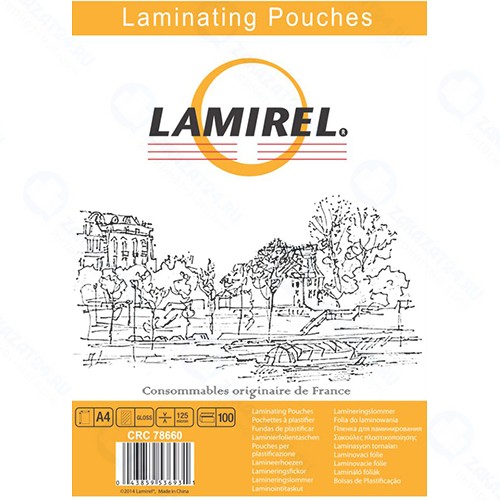 Пленка для ламинирования Lamirel А4 125 мкм (CRC78660)