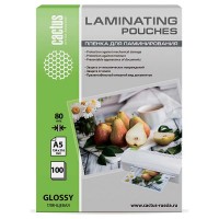 Плёнка для ламинирования Cactus 154x216 мм, 80 мкм, глянцевая, 100 шт (CS-LPGA580100)