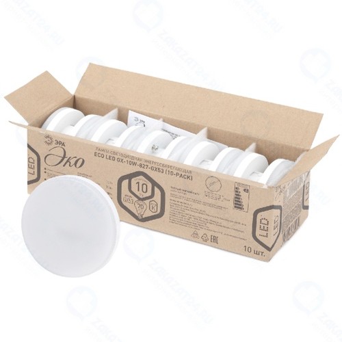 Светодиодная лампа ЭРА Eco LED GX-10W-827-GX53 (10-PACK)