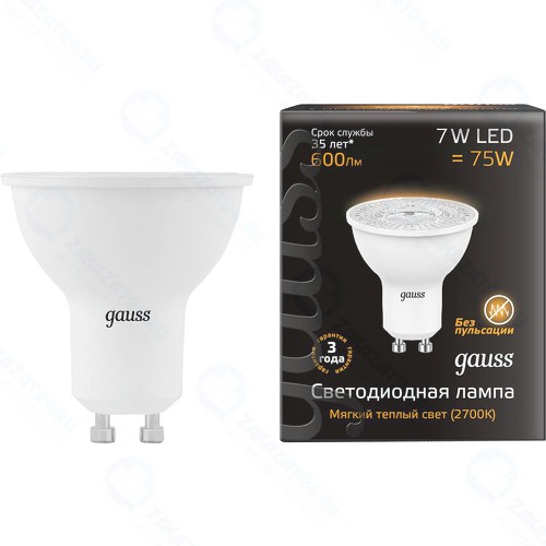 Светодиодная лампа Gauss Led MR16 GU10 7W 2700K (101506107)