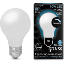 Светодиодная лампа Gauss Filament А60 10W 860lm 4100К Е27 Milky (102202210-D) Светодиодная лампа Gauss Filament А60 10W 860lm 4100К Е27 Milky (102202210-D)