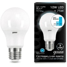 Светодиодная лампа Gauss A60 10W 920lm 4100K E27 (102502210-S) Светодиодная лампа Gauss A60 10W 920lm 4100K E27 (102502210-S)