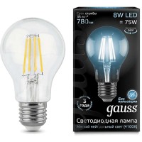 Светодиодная лампа Gauss Filament А60 8W 780lm 4100К Е27 (102802208)