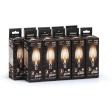 Светодиодные лампы Gauss Filament Свеча 9W 680lm 2700К Е14, 10 шт (103801109) Светодиодные лампы Gauss Filament Свеча 9W 680lm 2700К Е14, 10 шт (103801109)