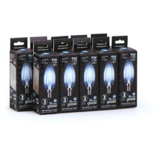 Светодиодные лампы Gauss Filament Свеча 9W 710lm 4100К Е14, 10 шт (103801209) Светодиодные лампы Gauss Filament Свеча 9W 710lm 4100К Е14, 10 шт (103801209)