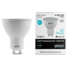Светодиодная лампа Gauss Led Elementary MR16 GU10 5.5W 4100К (13626) Светодиодная лампа Gauss Led Elementary MR16 GU10 5.5W 4100К (13626)