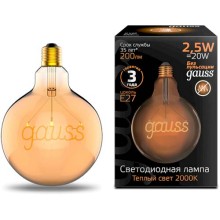 Светодиодная лампа Gauss Filament G125 2,5W 200lm 2000К Е27 Golden (175802003)