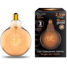 Светодиодная лампа Gauss Filament G125 2,5W 200lm 2000К Е27 Golden (176802003) Светодиодная лампа Gauss Filament G125 2,5W 200lm 2000К Е27 Golden (176802003)