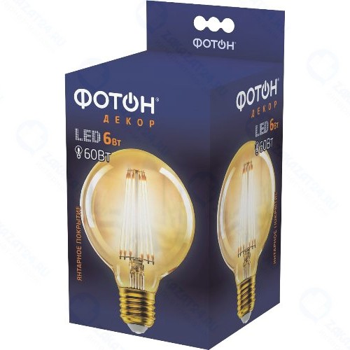 Светодиодная лампа Фотон LED FL G95 6W E27 2200K (22627)