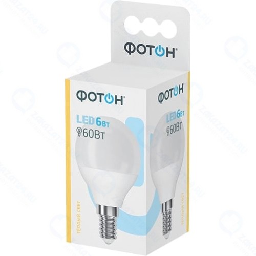 Светодиодная лампа Фотон LED P45 6W E14 3000K (22815)