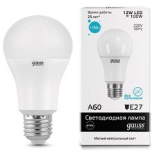 Светодиодная лампа Gauss LED Elementary А60 12W Е27 4100K (23222)