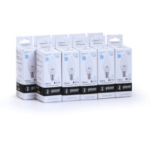 Светодиодные лампы Gauss Elementary Свеча 8W 560lm 6500K Е14, 10 шт (33138) Светодиодные лампы Gauss Elementary Свеча 8W 560lm 6500K Е14, 10 шт (33138)