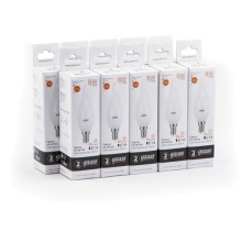 Светодиодные лампы Gauss Elementary Свеча на ветру 8W 520lm 3000K Е14, 10 шт (34118) Светодиодные лампы Gauss Elementary Свеча на ветру 8W 520lm 3000K Е14, 10 шт (34118)