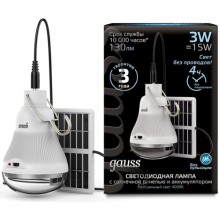 Светодиодная лампа Gauss A60 3W 130lm 4000K E27 (902102203)