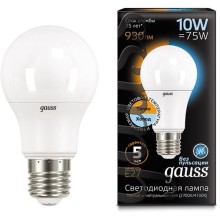 Светодиодная лампа Gauss A60 10W 930lm 3000/4100K E27 Светодиодная лампа Gauss A60 10W 930lm 3000/4100K E27