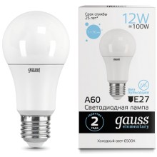 Светодиодные лампы Gauss A60 12W E27 1170lm 6500K, 10 шт Светодиодные лампы Gauss A60 12W E27 1170lm 6500K, 10 шт