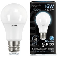 Светодиодные лампы Gauss A60 16W E27 1470lm 4100K, 10 шт Светодиодные лампы Gauss A60 16W E27 1470lm 4100K, 10 шт