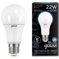 Светодиодные лампы Gauss A70 22W E27 1640lm 4100K, 10 шт