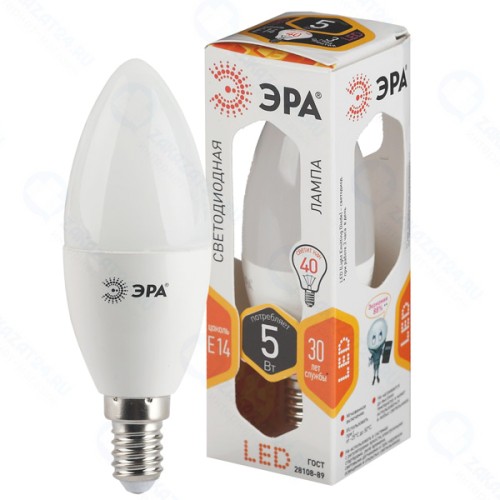 Светодиодная лампа ЭРА B35-5w-827-E14