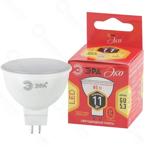 Светодиодная лампа ЭРА Eco LED MR16-11W-827-GU5.3