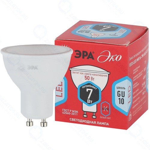 Светодиодная лампа ЭРА Eco LED MR16-7W-840-GU10