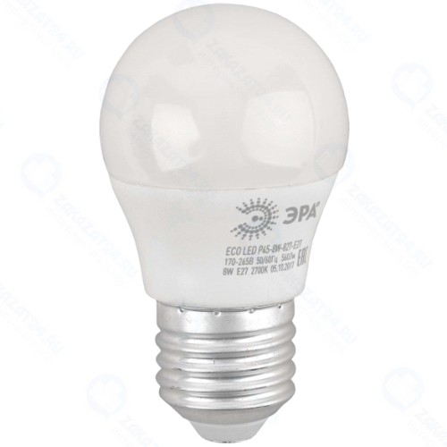 Светодиодная лампа ЭРА Eco LED P45-8W-827-E27
