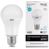 Светодиодные лампы Gauss Elementary A60 15W E27 1450lm 4100K, 10 шт
