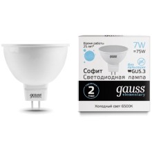 Светодиодные лампы Gauss Elementary MR16 GU5.3 7W 570lm 6500K, 10 шт Светодиодные лампы Gauss Elementary MR16 GU5.3 7W 570lm 6500K, 10 шт
