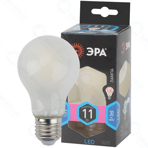 Светодиодная лампа ЭРА F-LED A60-11W-840-E27 Frost