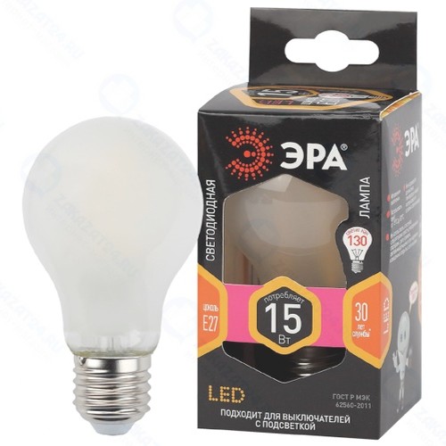 Светодиодная лампа ЭРА F-LED A60-15W-827-E27 Frost