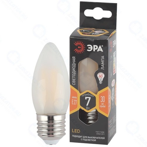 Светодиодная лампа ЭРА F-LED B35-7W-827-E27 Frost