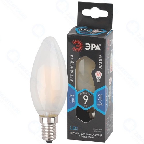 Светодиодная лампа ЭРА F-LED B35-9w-840-E14 Frost