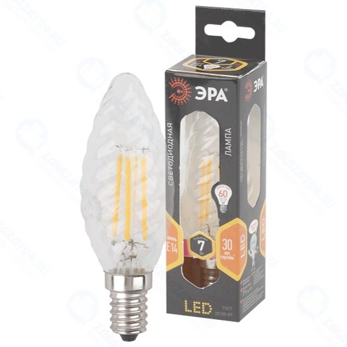 Светодиодная лампа ЭРА F-LED BTW-7W-827-E14