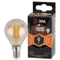 Светодиодная лампа ЭРА F-LED P45-9W-827-E14 Gold