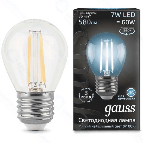 Светодиодная лампа Gauss Filament 