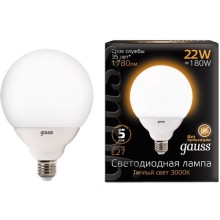 Светодиодная лампа Gauss G125 22W 1780lm 3000K E27 Светодиодная лампа Gauss G125 22W 1780lm 3000K E27
