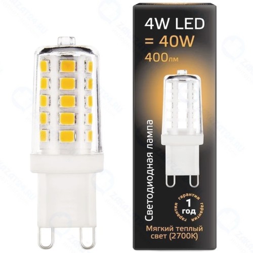 Светодиодная лампа Gauss G9 AC185-265V 4W 400lm 2700K