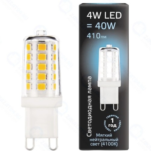 Светодиодная лампа Gauss G9 AC185-265V 4W 410lm 4100K