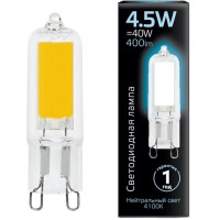Светодиодная лампа Gauss G9 AC220-240V 4.5W 400lm 4100K