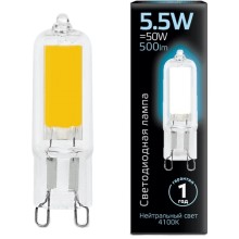 Светодиодная лампа Gauss G9 AC220-240V 5.5W 500lm 4100K Светодиодная лампа Gauss G9 AC220-240V 5.5W 500lm 4100K
