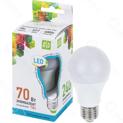 Светодиодная лампа Asd LED-A60-Standard-7-E27-600-4000